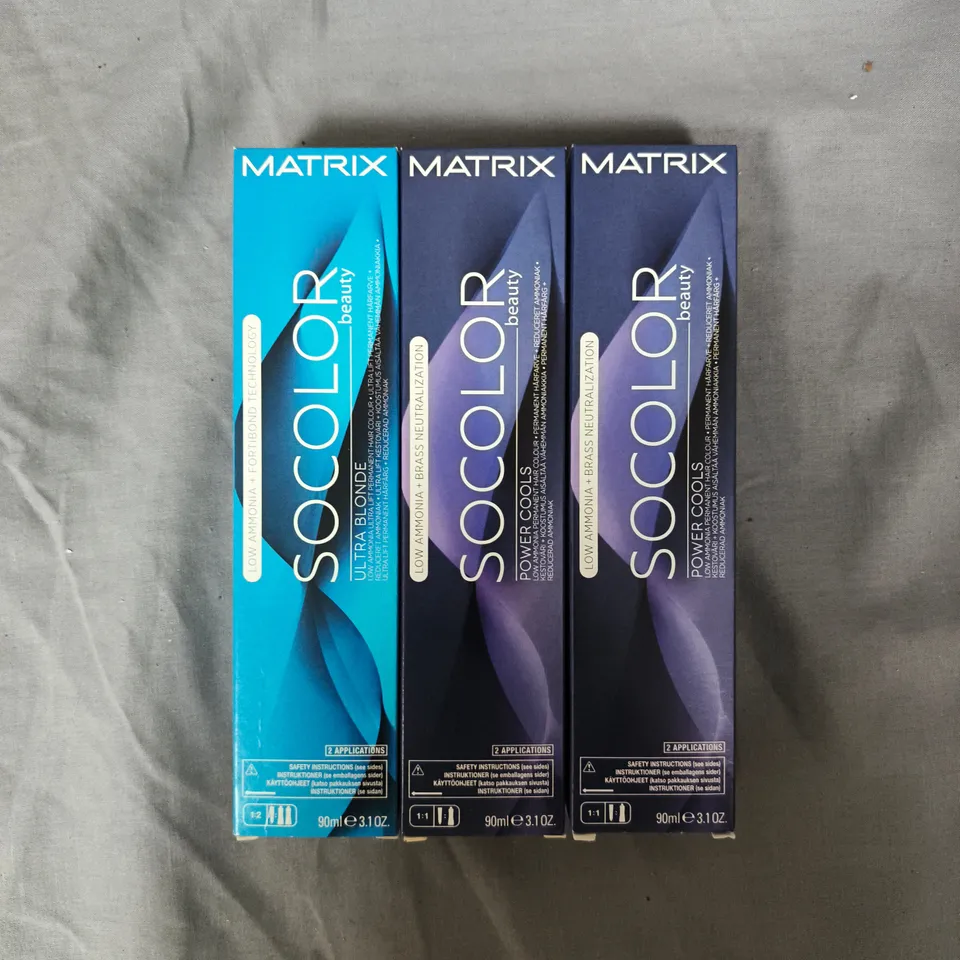 APPROXIMATELY 20 ASSORTED MATRIX SO COLOUR BEAUTY HAIR COLOURS 
