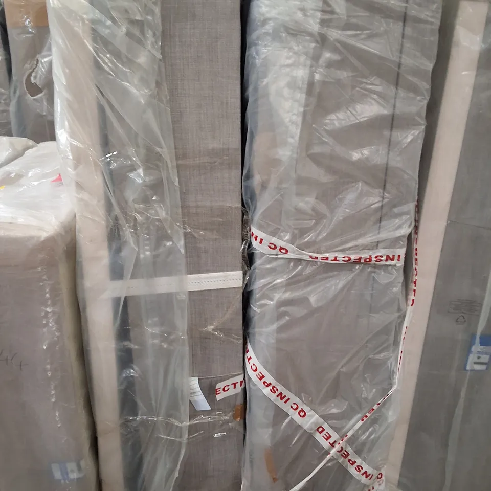 EVERYDAY 135CM END OTTOMAN LINEN GREY DIVAN BASE (2 PARTS)