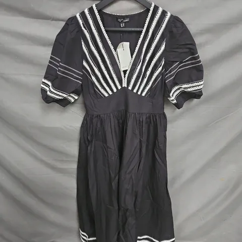 NOBODY'S CHILD ROSA MIDI DRESS IN BLACK SIZE 10