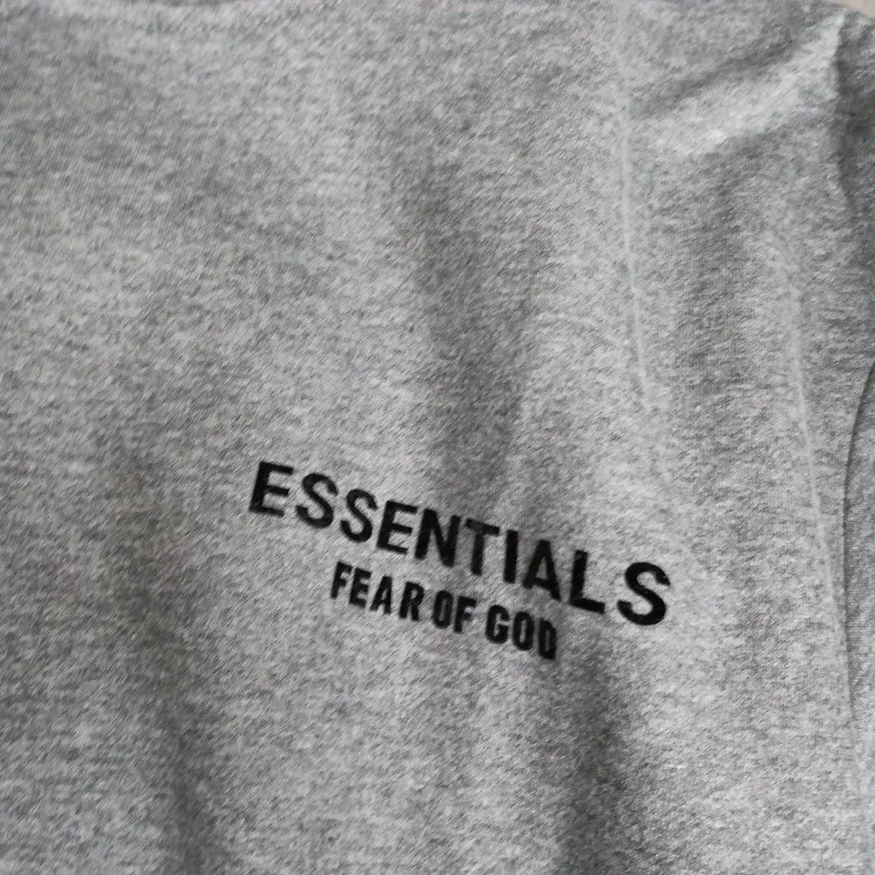 ESSENTIALS FEAR OF GOD HOODIE – GREY MARL, SIZE S