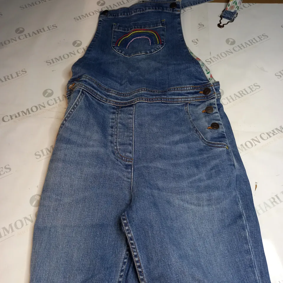 BODENS DENIM RAINBOW DUNGAREE'S SIZE 13-14 YEARS