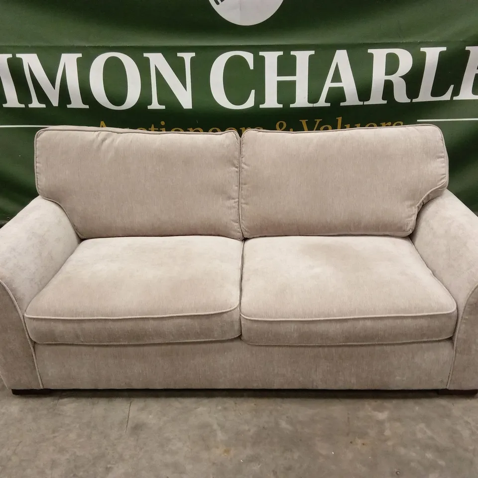 HARLOW 3 SEATER STANDARD BACK FABRIC SOFA - NATURAL RRP £649