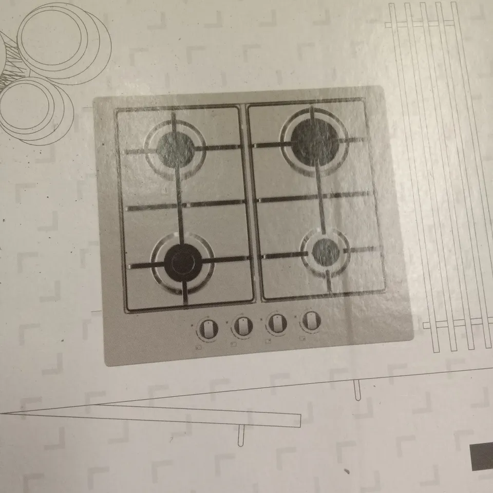 BOXED GOODHOME 4 BURNER GAS HOB 
