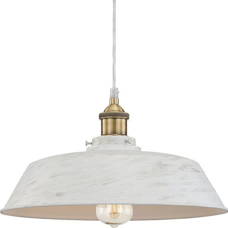BOXED GLOBO BURLYWOOD 1-LIGHT INVERTED PENDANT WHITE