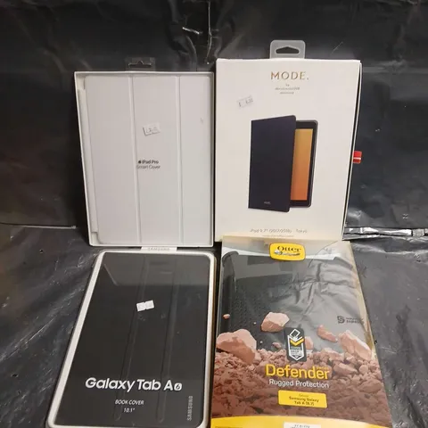 BOX OF APPROXIMATELY 10 ASSORTED TABLET CASES FOR VARIOUS MODELS INCLUDING - IPAD PRO - SAMSUNG GALAXY TAB A - IPAD 9.7" - ETC