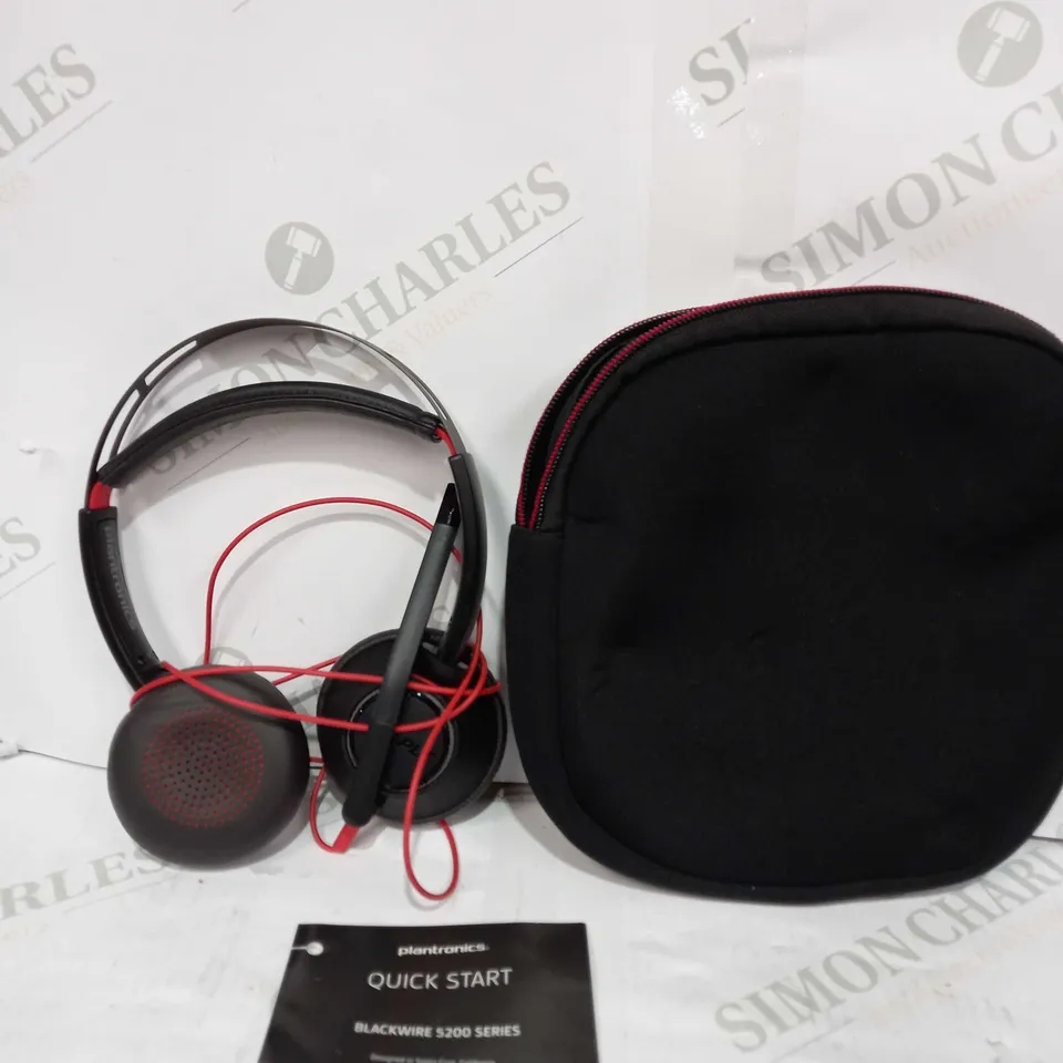 PLANTRONICS BLACKWIRE 5200 SERIES PLT WIRED HEADSET WITH CASE