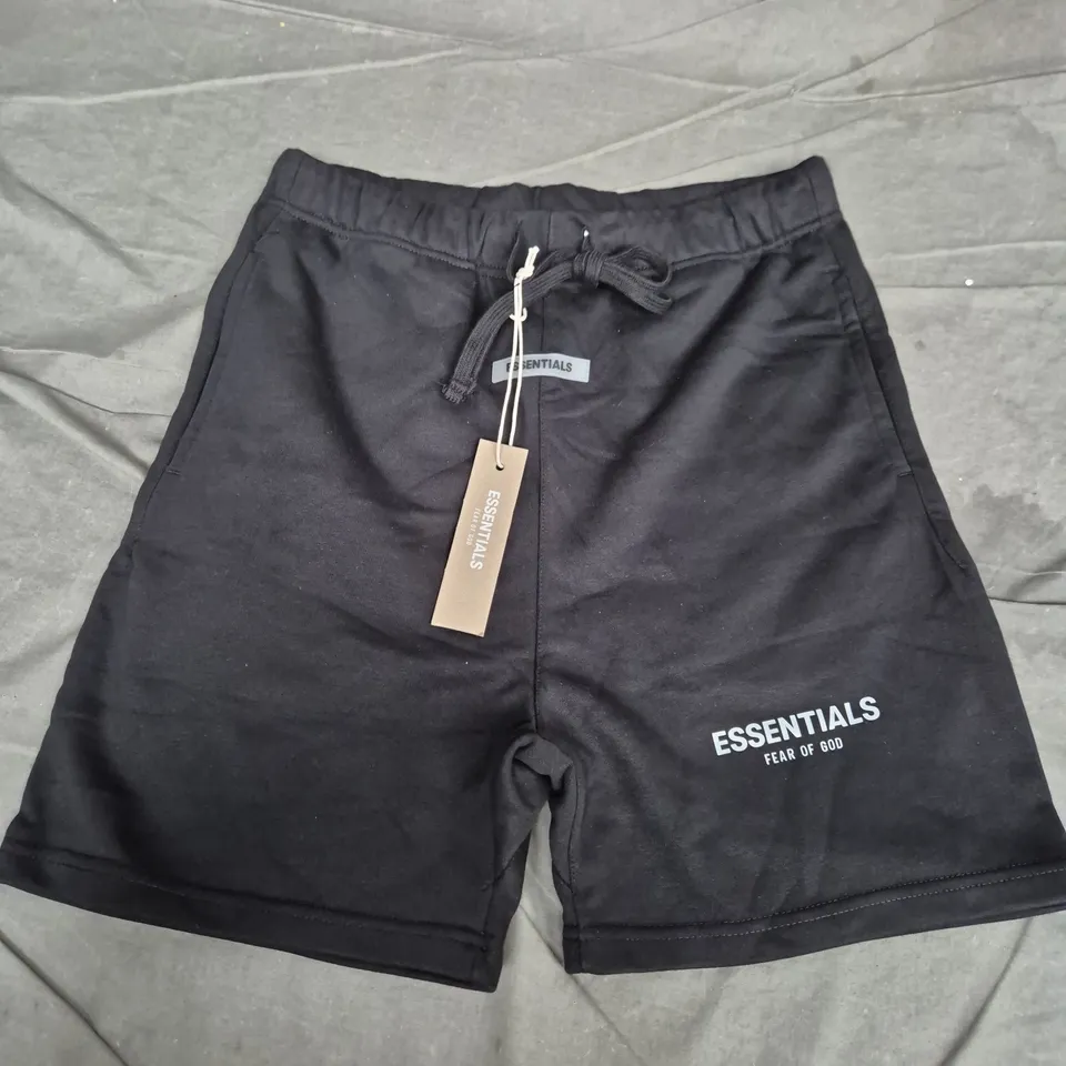ESSENTIALS FEAR OF GOD SHORTS – BLACK – MEN'S SIZE M