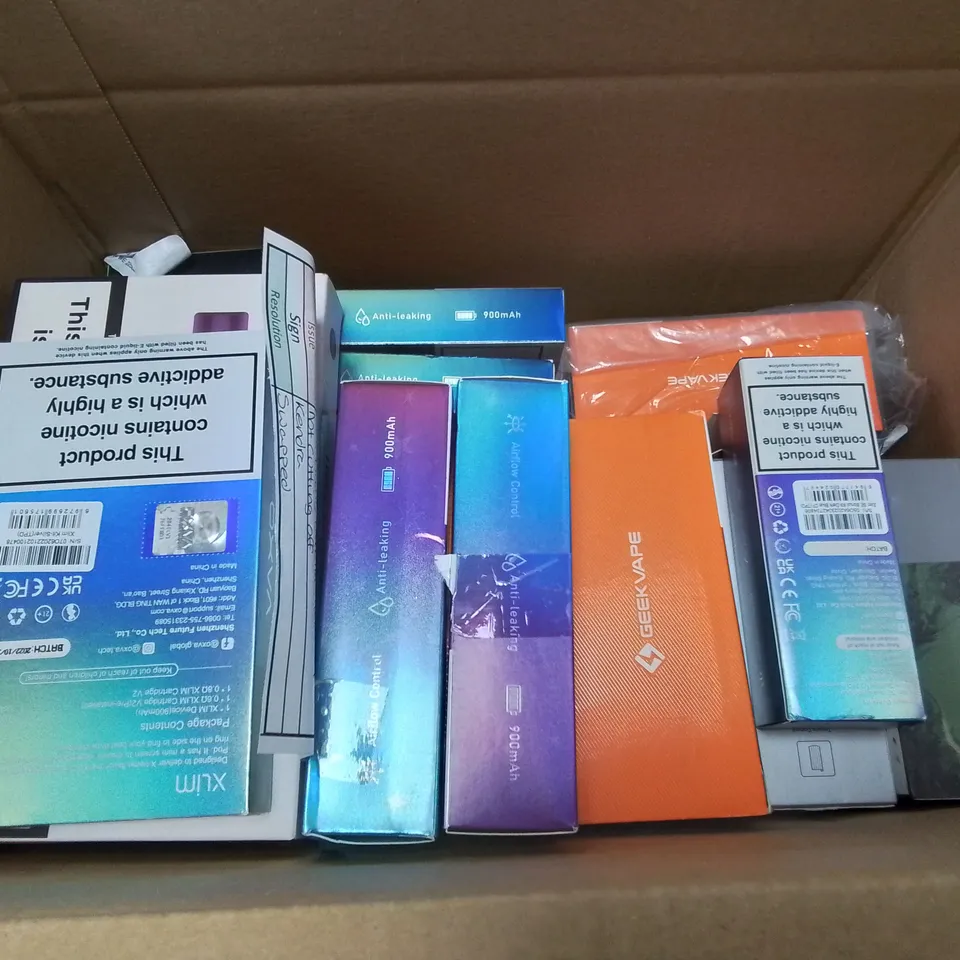 LOT OF ASSORTED E-CIGS AND PARTS TO INCLUDE VAPORESSO, OXVA AND ASPIRE