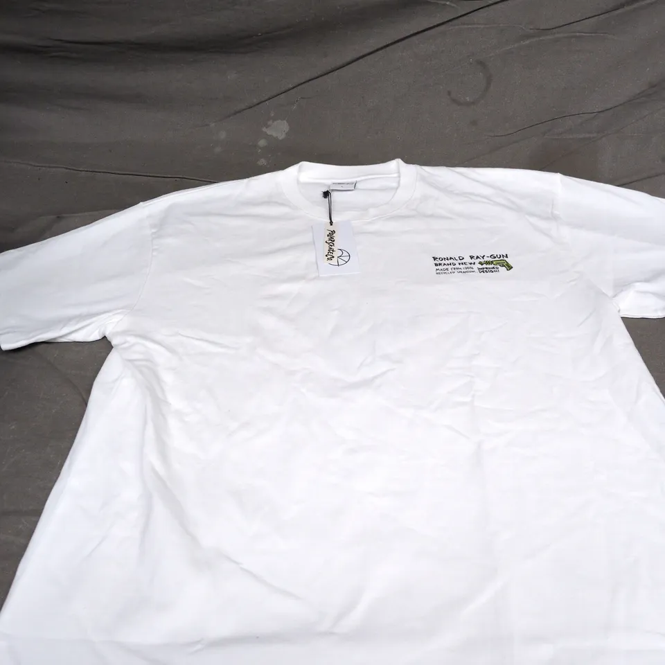 POLAR SKATE RONALD RAY GUN WHITE TEE SIZE L 
