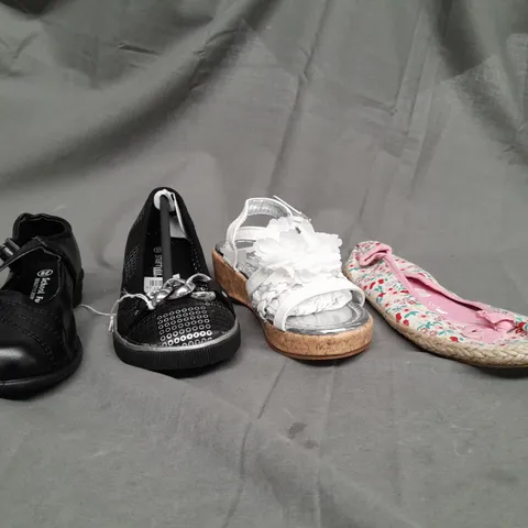 BOX OF APPROX 32 ASSORTED KIDS SHOES IN VARIOUS SIZES & COLOURS