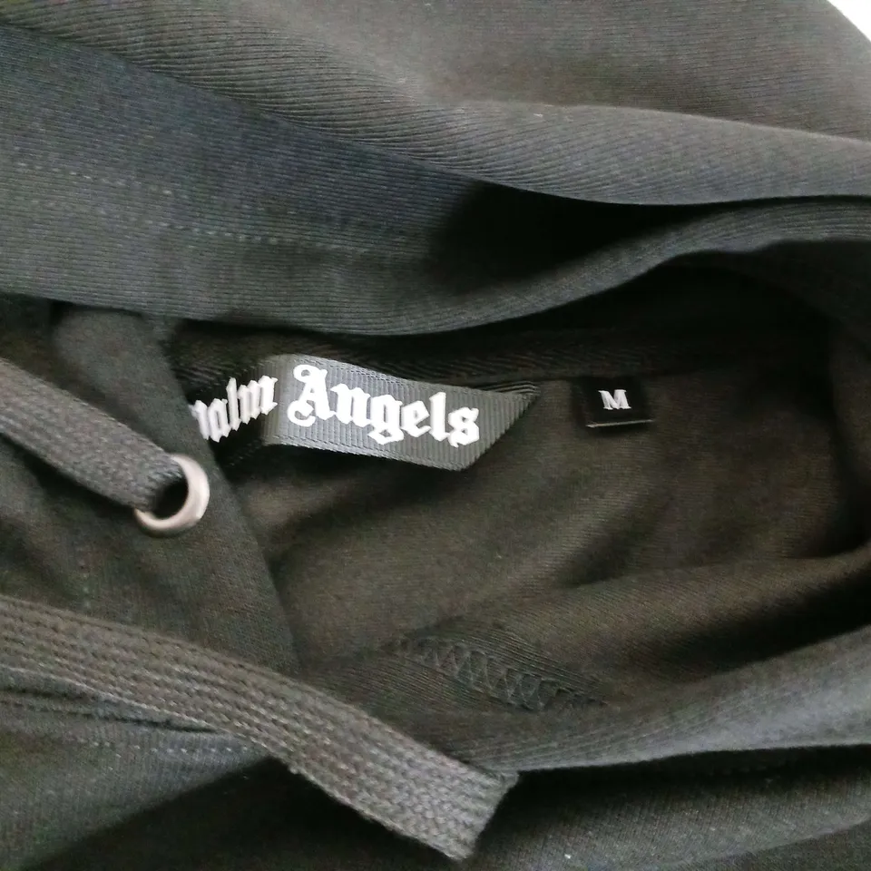 PALM ANGELS HOODIE BLACK SIZE M