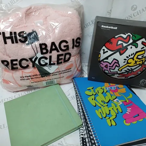 APPROXIMATELY 6 COTTON ON ITEMS INCLUDING KEITH HARING BASKETBALL, NOTEBOOKS, DISNEY MICKEY THROW