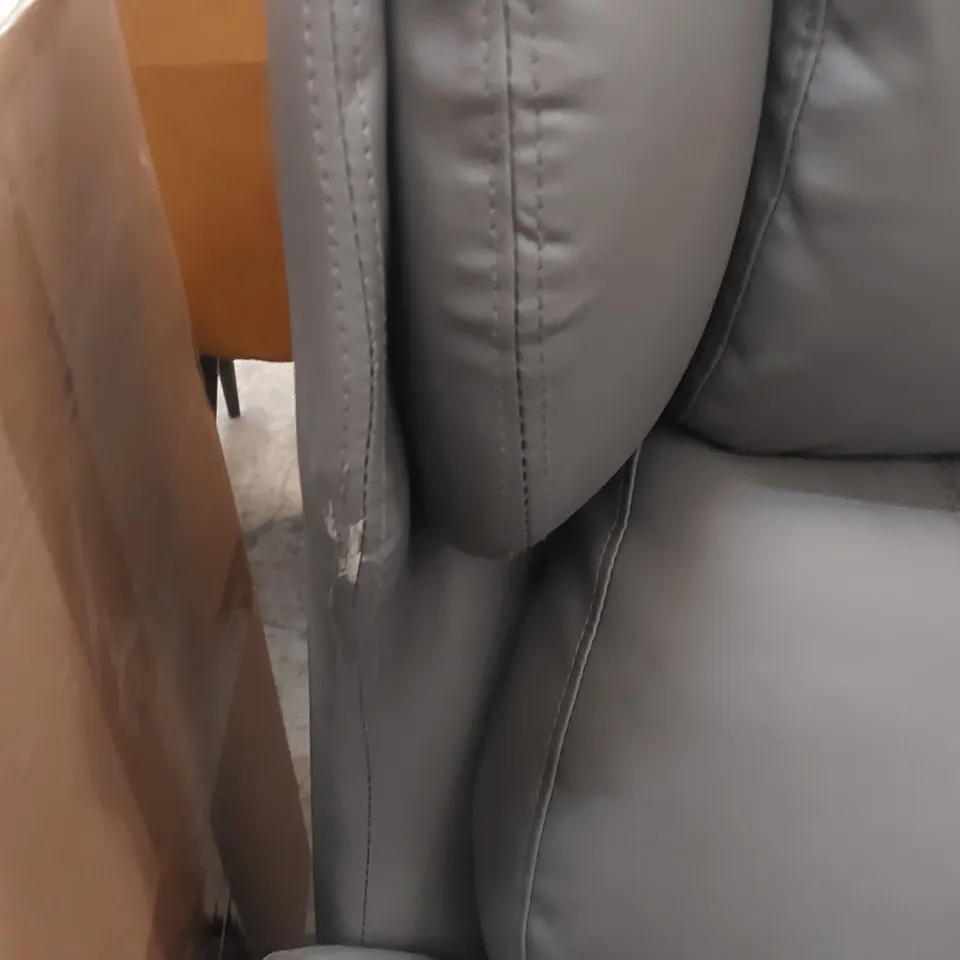 DESIGNER FAUX LEATHER MANUAL RECLINER ARMCHAIR 