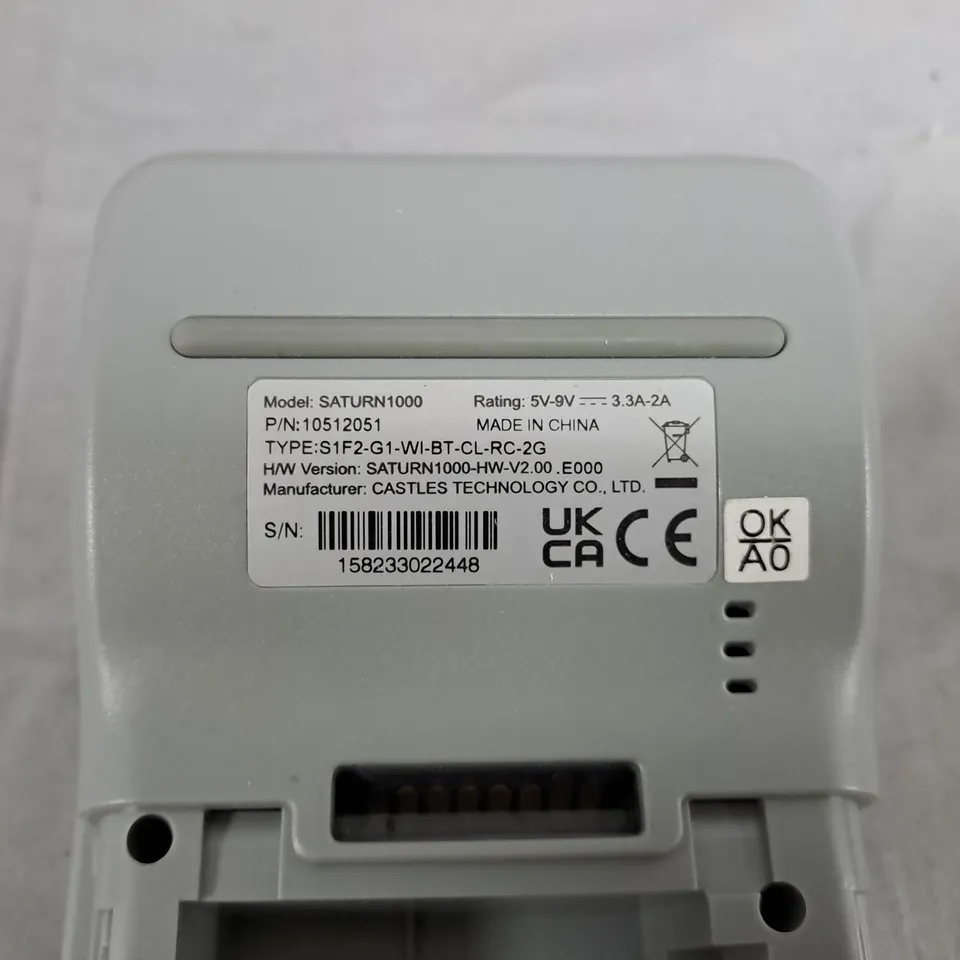 CASTLES SATURN1000 CARD PAYMENT TERMINAL – CONTACTLESS CARD READER