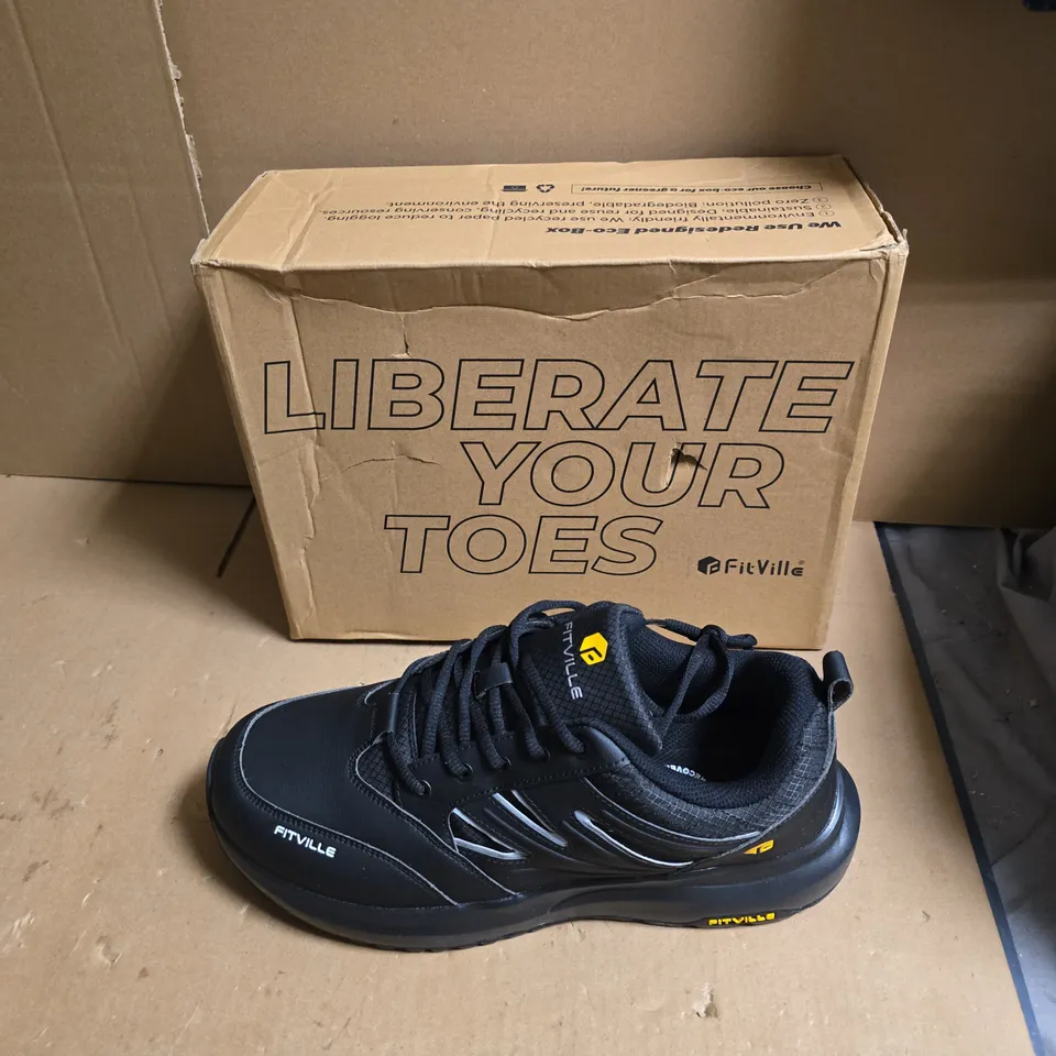 FITVILLE BLACK TRAINERS - UK SIZE 11