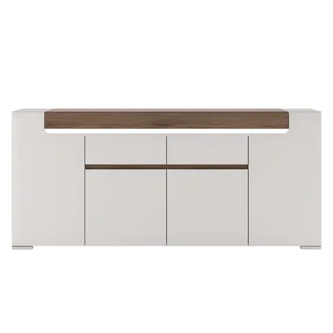 BOXED 4 DOOR 2 DRAWER SIDEBOARD  [3 BOXES]