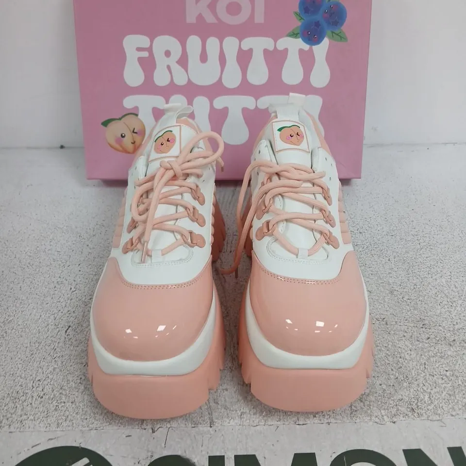 KOI PEACH ICED TEA TRAINERS – ORANGE, UK 8