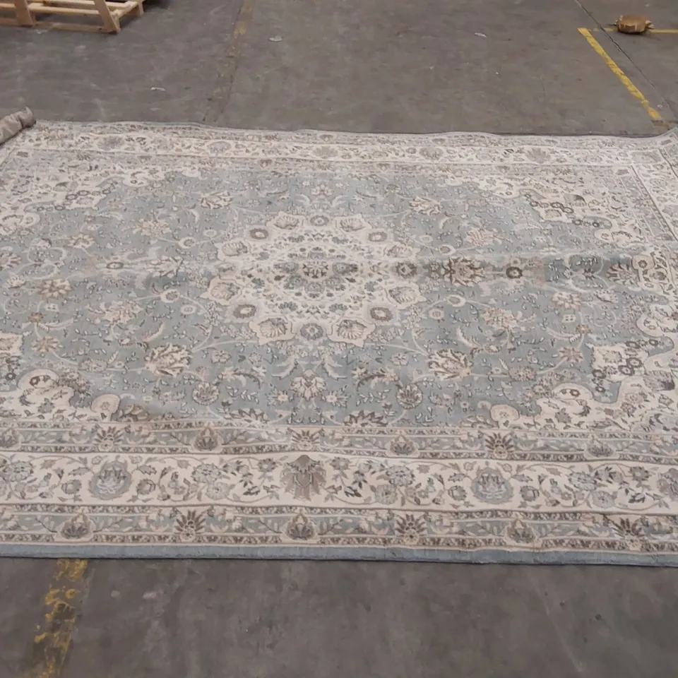 NOURISON NEW ZEALAND WOOL RUG - BABY BLUE // SIZE: APPROX 295 X 415cm