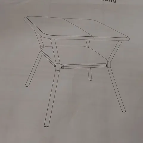 BOXED METAL BASE DINING TABLE (1 BOX)