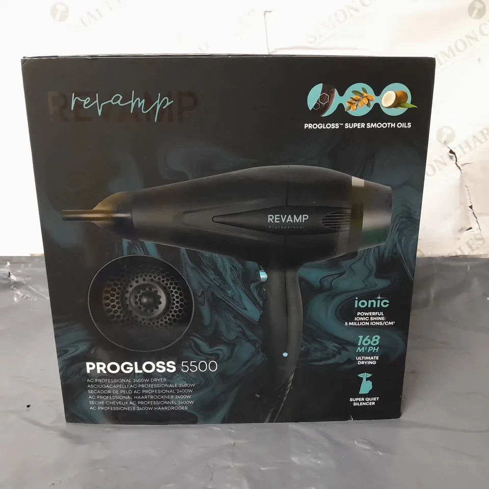BOXED REVAMP PROGLOSS 5500 2400W DRYER