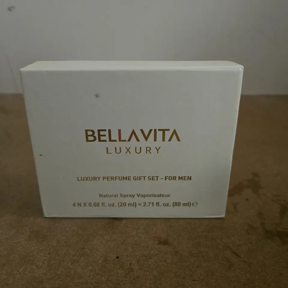 BOXED BELLAVITA LUXURY PERFUME GIFT SET FOR MEN 4 X 20ML