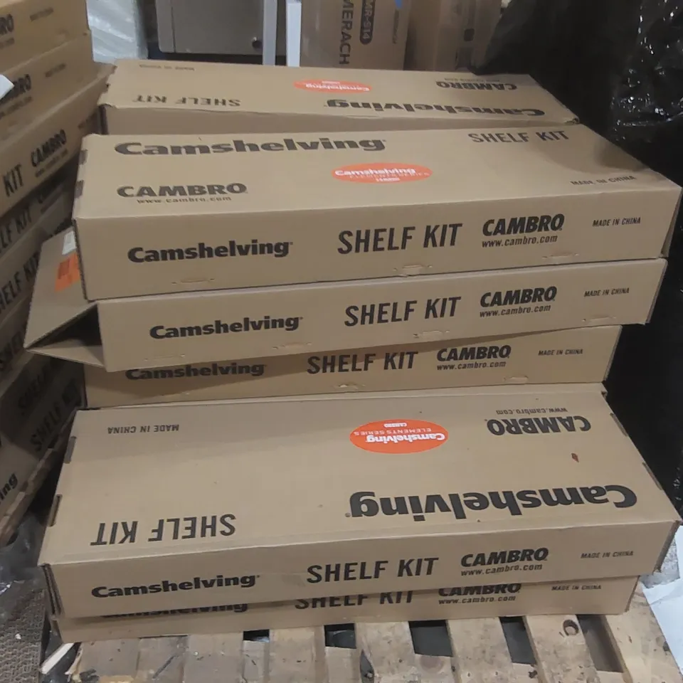 PALLET CONTAINING APPROXIMATELY 11x CAMSHELVING SHELF KITS 