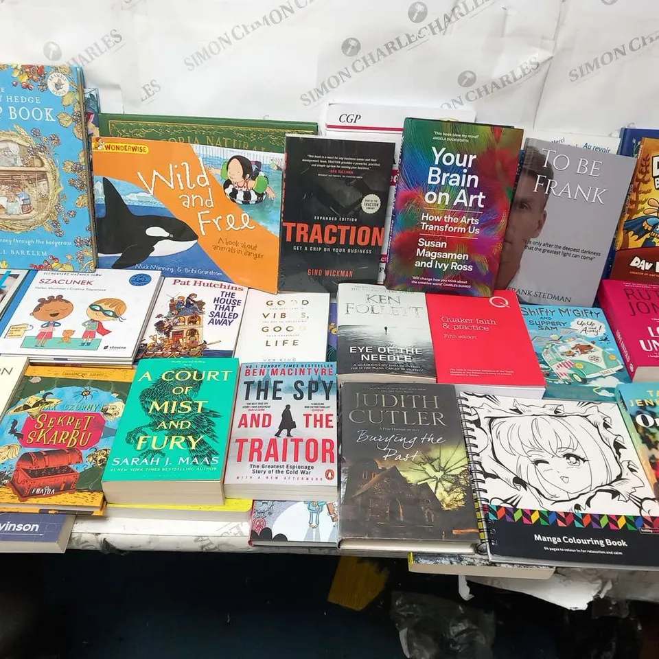LARGE QUANTITY OF ASSORTED BOOK TITLES INCLUDE FICTION AND NON-FICTION TITLES BY AUTHORS SUCH AS;