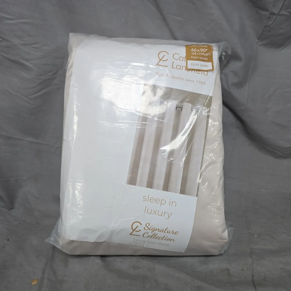 PAIR OF CURTAINS – 66 X 90 INCHES (168 X 229 CM), EYELET HEADER, FULLY LINED