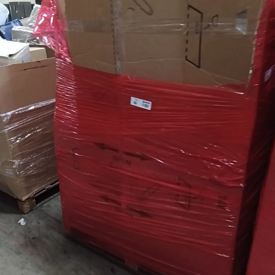 PALLET CONTAINING A LARGE QUANTITY OF ITEMS TO INCLUDE - CAT LITTER, BLINDS, TOILET SEAT ETC