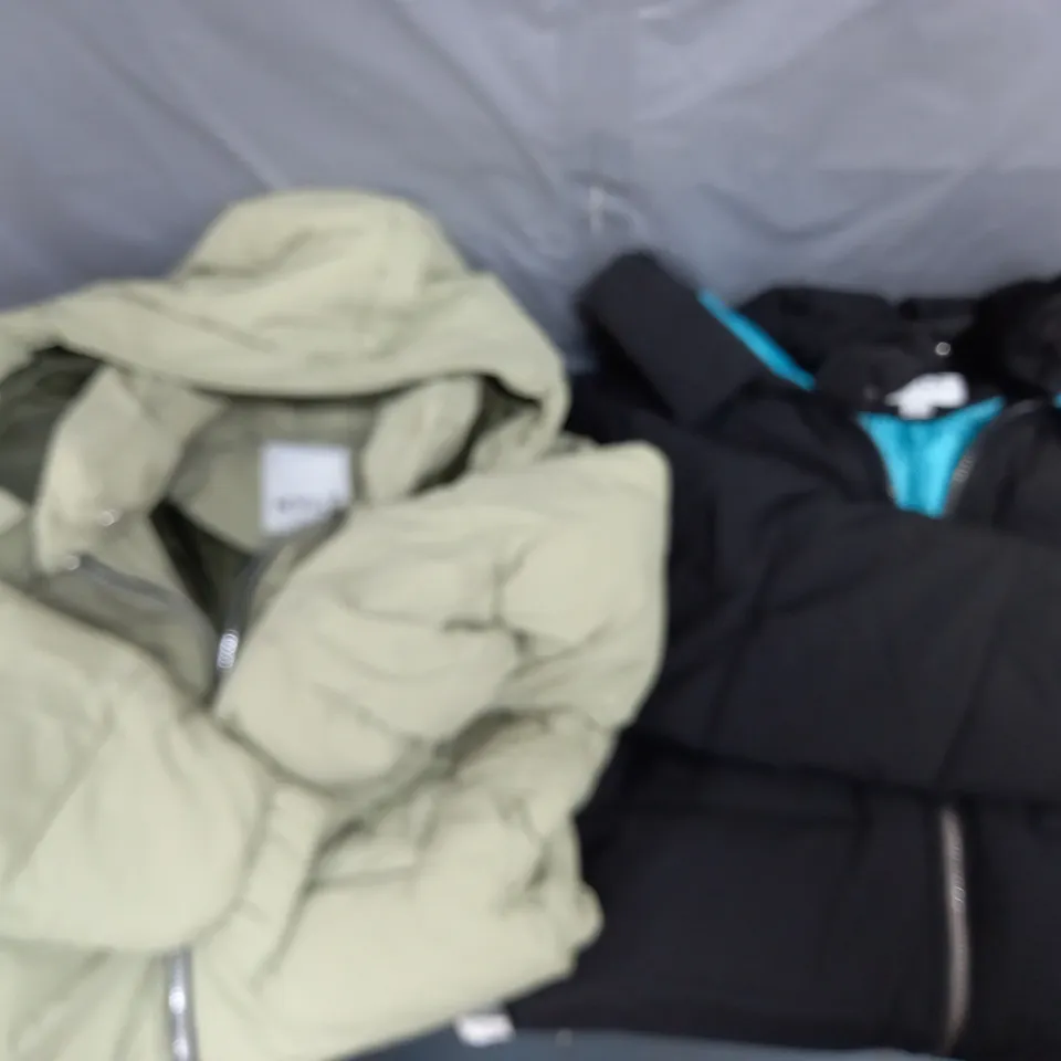 LOT OF NINE COATS TO INLUDE NVLT BLACK COAT SIZE M , ETC