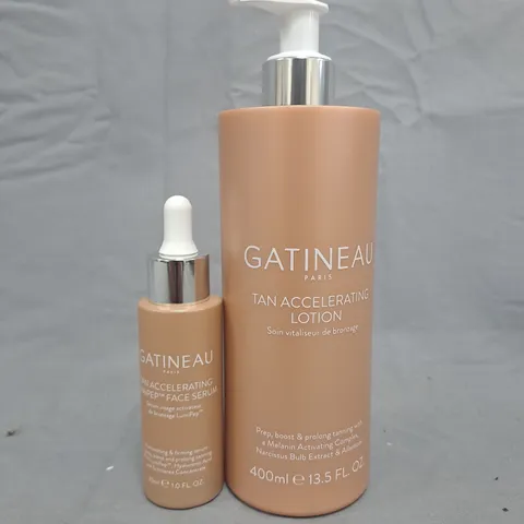 GATINEAU PARIS TAN ACCELERATING LOTION 400ML + SERUM 30ML DUO -  SET OF 2