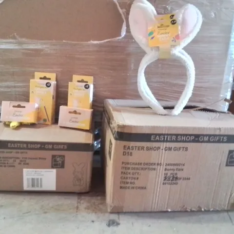 PALLET TO CONTAIN A LARGE QUANTITY OF EASTER HOLIDAYS PRODUCTS TO INCLUDE,EASTER BUNNY HEADBAND,CERAMIC BUNNY'S,MINI CHICKS