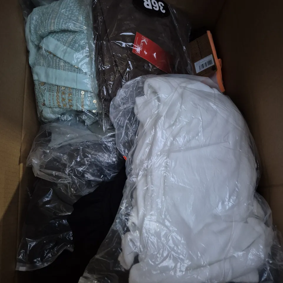 APPROXIMATELY 25 ASSORTED CLOTHING AND FASHION PRODUCTS IN VARIOUS STYLES AND SIZES - COLLECTION ONLY