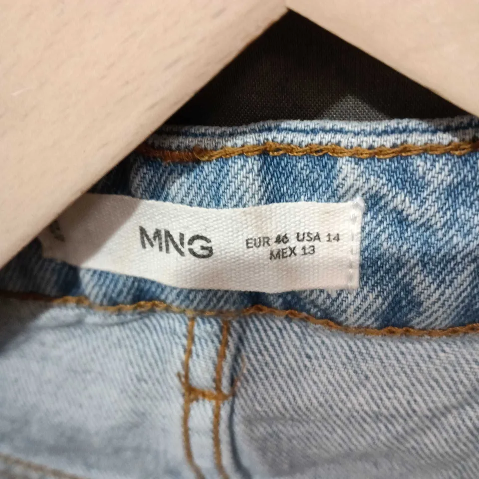 UK 16 MANGO DENIM JEANS(MNG) - WOMEN'S, LIGHT WASH (EU 46, US 14)
