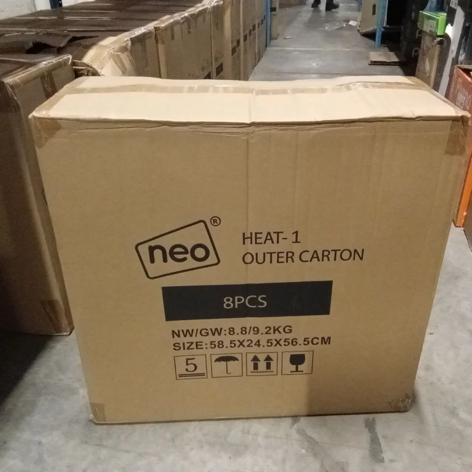 8 x BOXED NEO FAN HEATERS IN WHITE