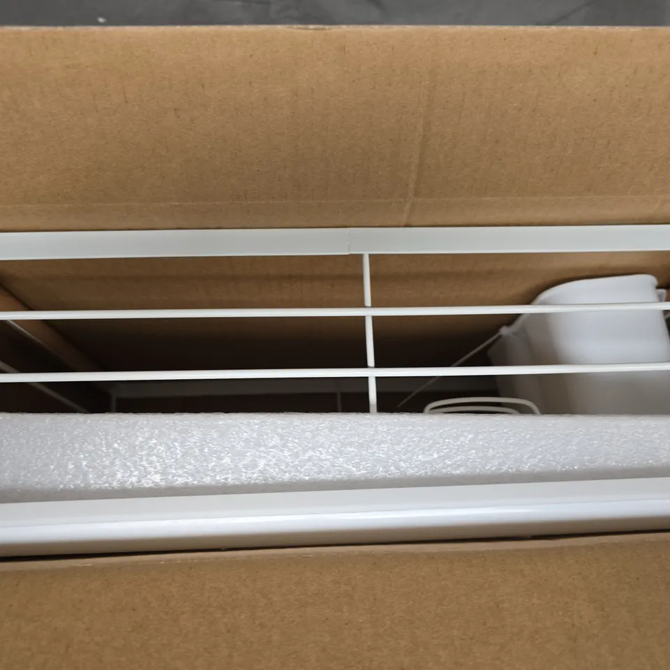 BOXED LIFE IDEAS DISH RACK – WHITE METAL KITCHEN RACK, SKU KT0103