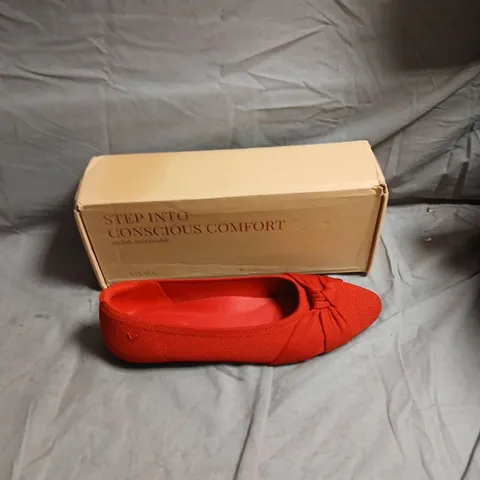 VIVAIA RED KNIT BALLET FLATS WITH KNOT DETAIL β SIZE EUR 42