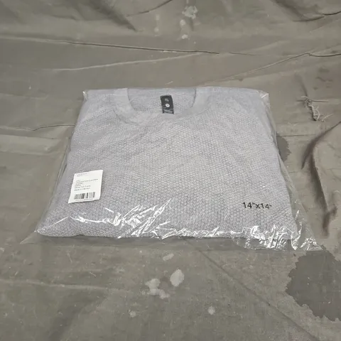 LULULEMON TEXTURE CREW NECK SWEATER IN HEATHERED RHINO GREY SIZE 2XL