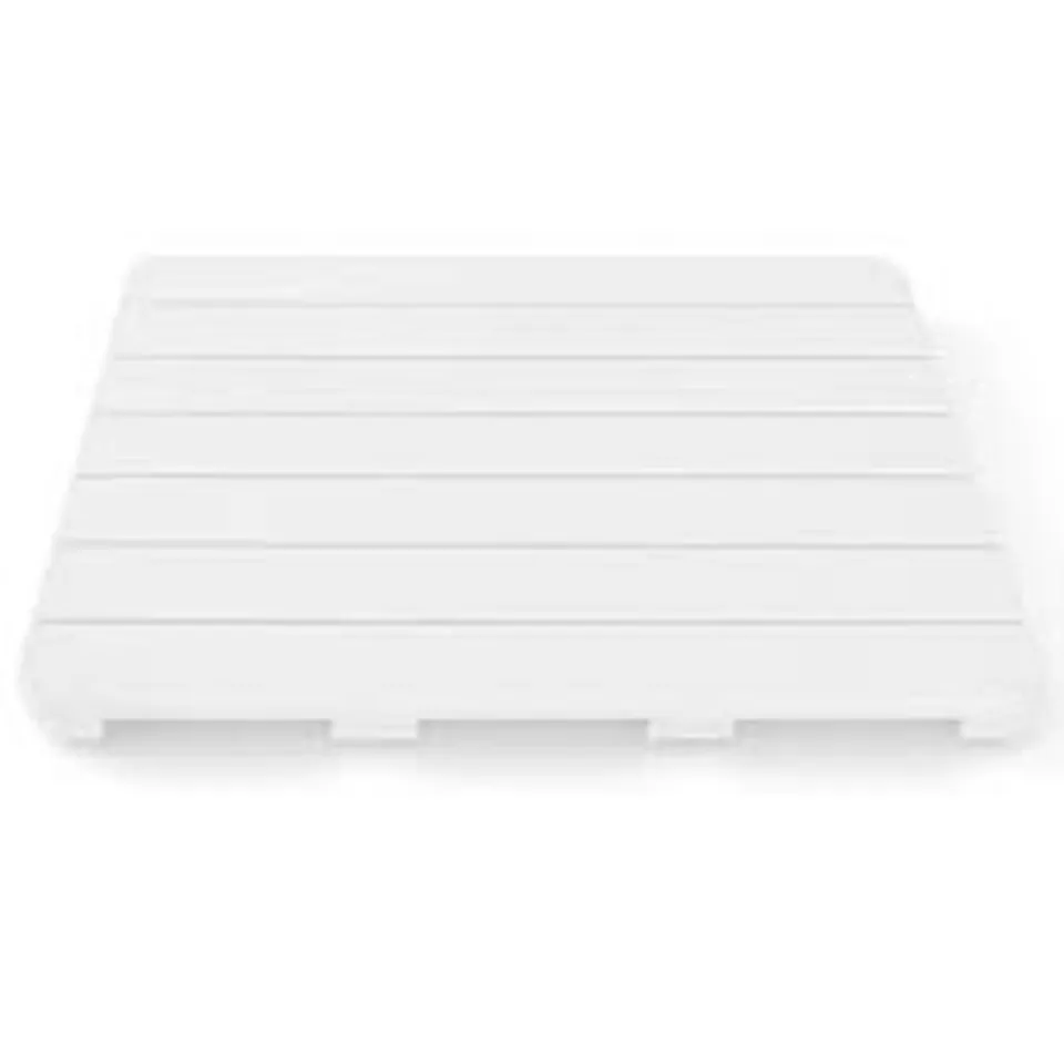 BOXED COSTWAY WHITE NON SLIP SLATTED SHOWER MAT 48 X 60CM