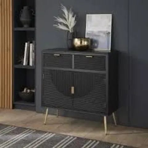 BRAND NEW BOXED HOMESDIRECT365 ADDION BLACK SIDEBOARD