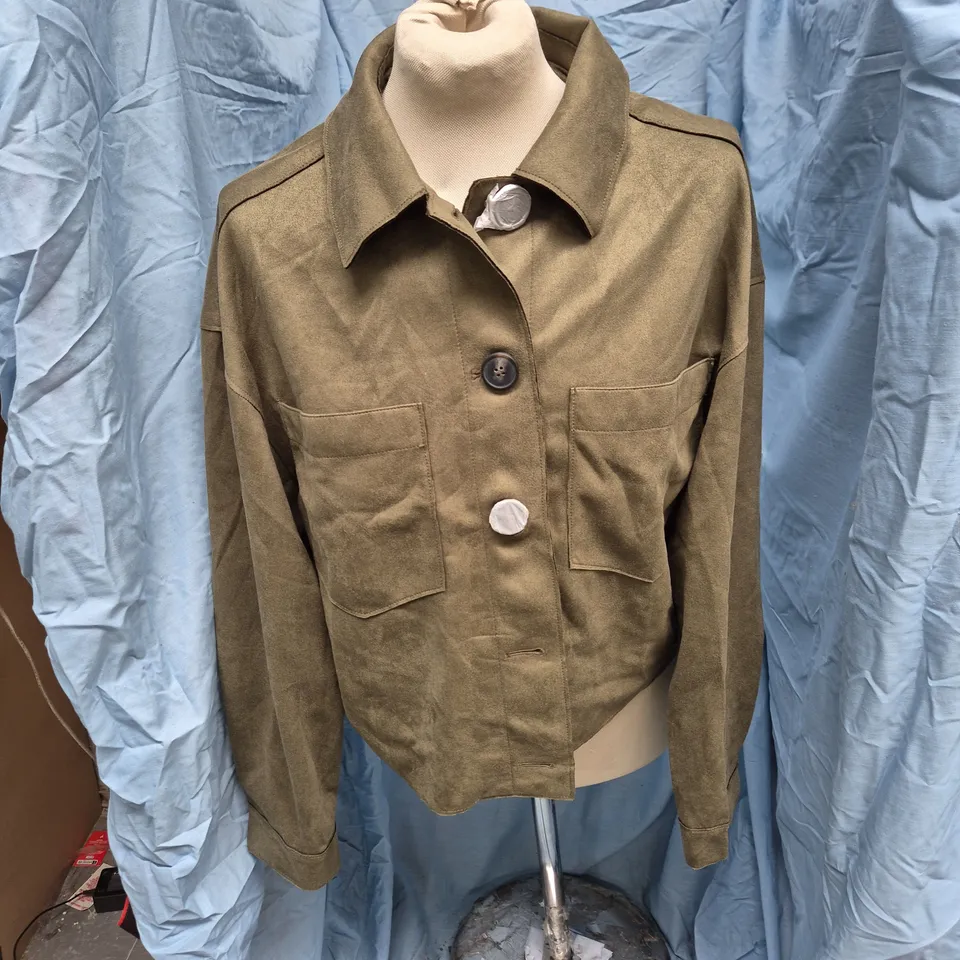 River Island Studios Khaki Resort Rev Jacket – UK 14