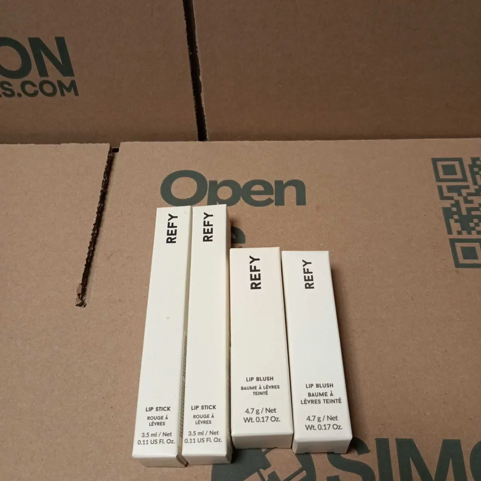 4 X REFY COSMETIC PRODUCTS: LIP STICK/LIP BLUSH