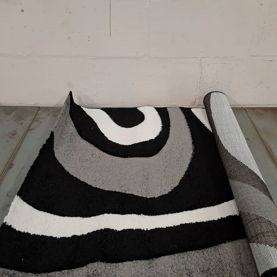 BRAND NEW PACO HOME BLACK INFERNO RUG SIZE 80CM X 150CM