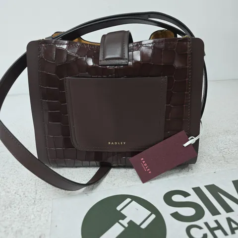 RADLEY SLOANE MEWS FAUX CROC LEATHER CROSSBODY BAG