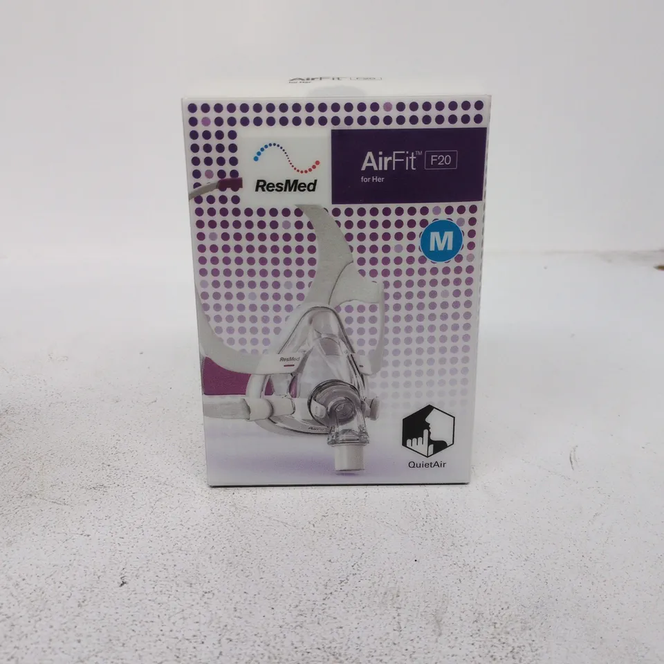 RESMED AIRFIT F20 FOR HER CPAP MASK – SIZE M (BOXED)