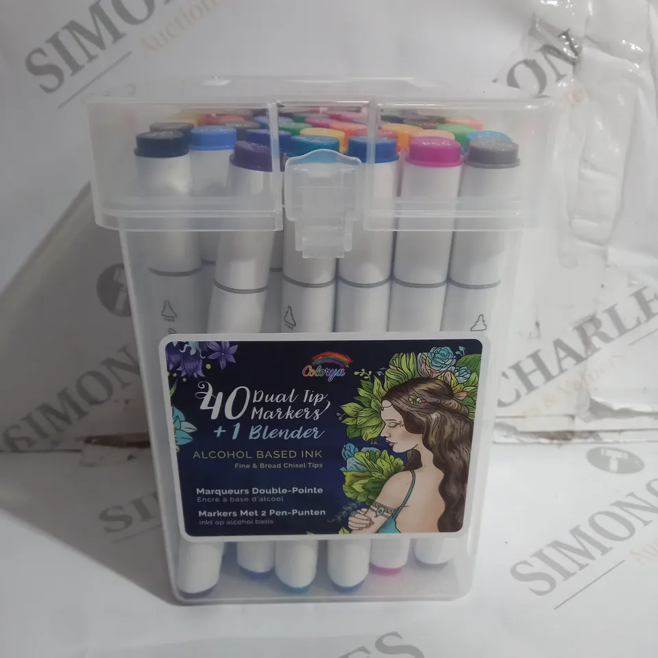 COLORYA APPROX. 40 DAUL TIP MARKERS