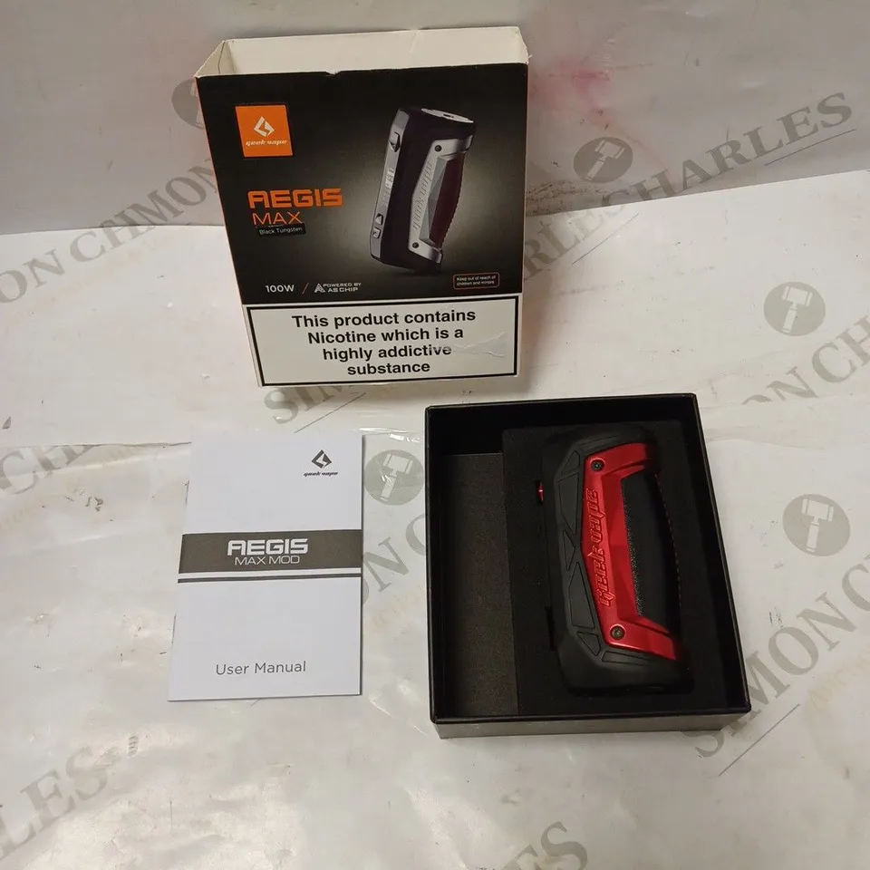BOXED GEEKVAPE AEGIS MAX MOD WITH MANUAL