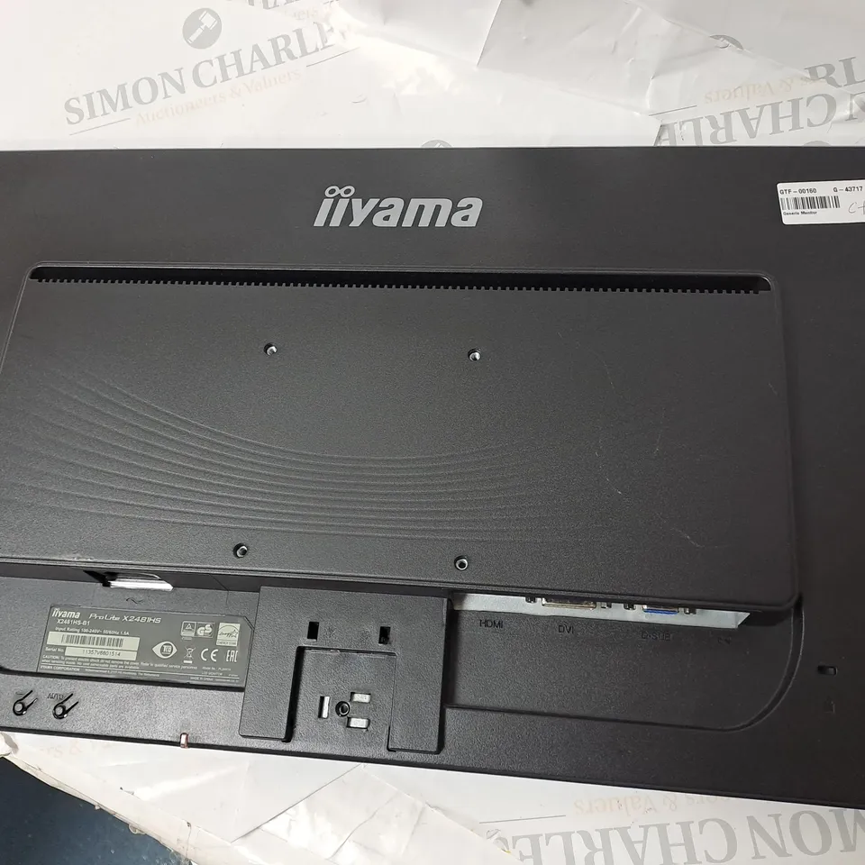 IIYAMA PRO LITE 24" MONITOR X2481HS MODEL X2481HS-B1 SERIAL #1128650700112