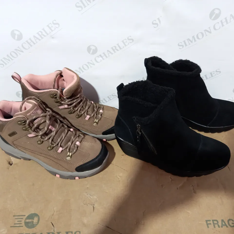 LOT OF 2 ASSORTED SKECHERS FOOTWEAR ITEMS SIZES 6 AND 5