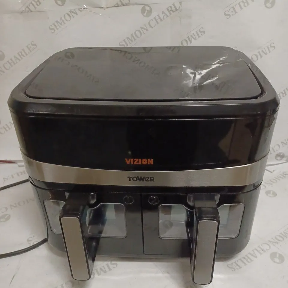 TOWER VORTEX 9L VIZION DUAL BASKET AIR FRYER  RRP £159.99